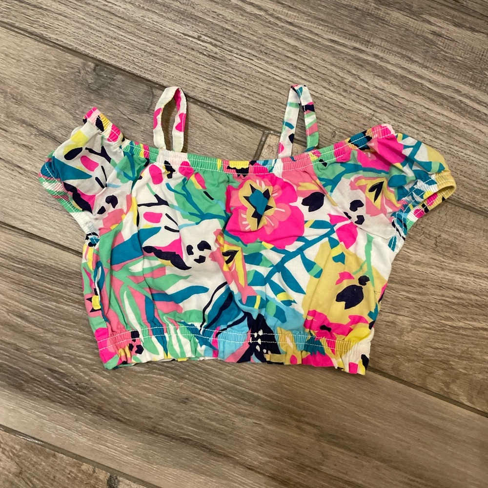 Floral Off the Shoulder Crop Top